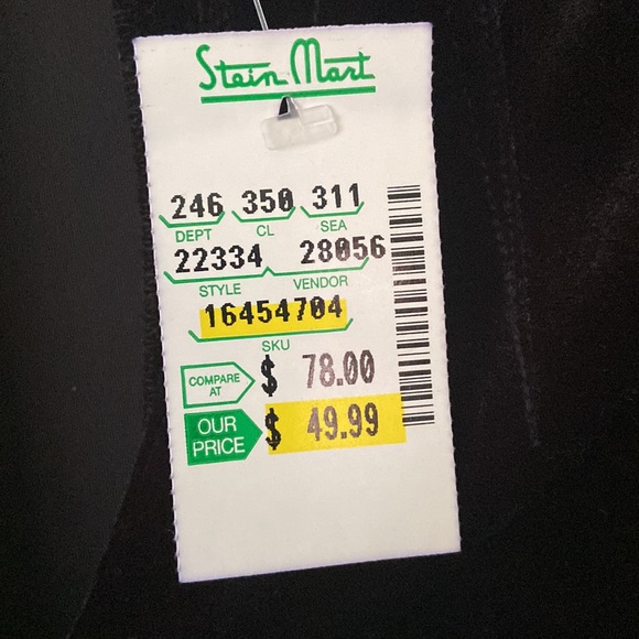 SALE!  Velveteen jacket with 3/4 sleeves and rhinestone buttons! Like new! - Picture 3 of 4